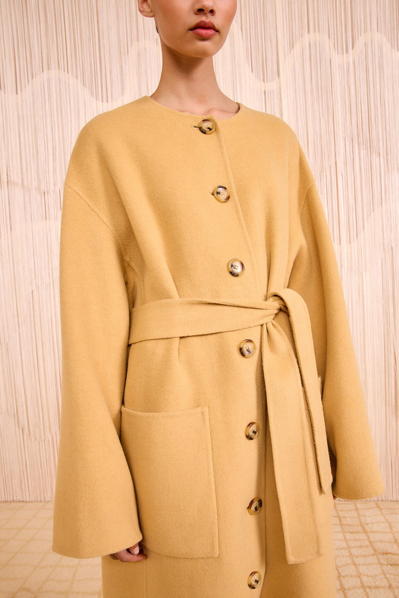 ULLA JOHNSON Fernanda Double Faced Wool Oversized Coat outlook