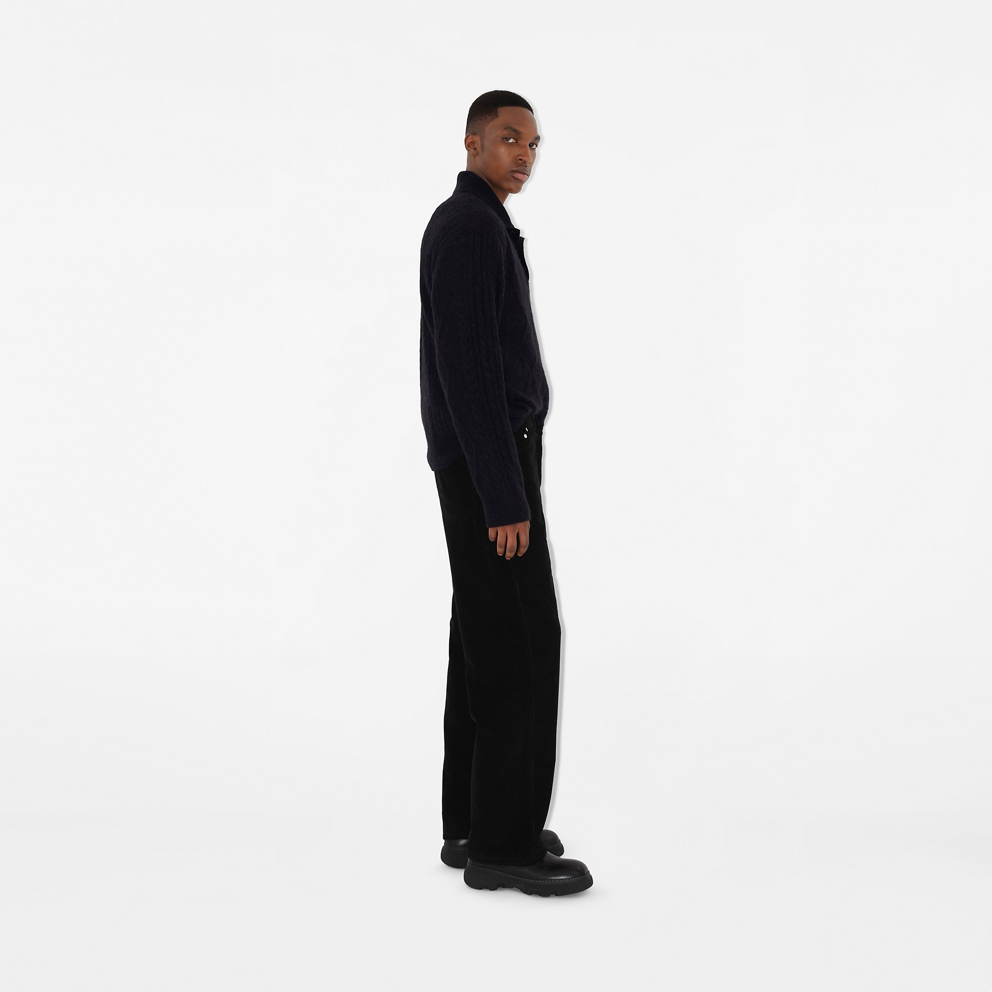 Aran Wool Blend Polo Shirt - 3