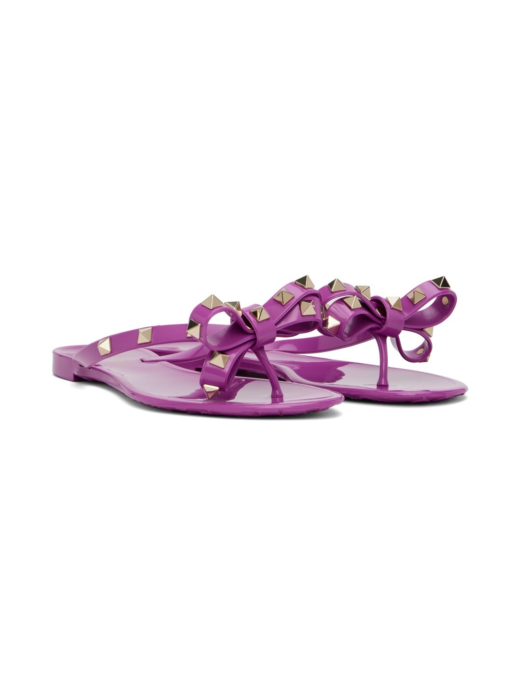 Purple Summer Rockstud Sandals - 4