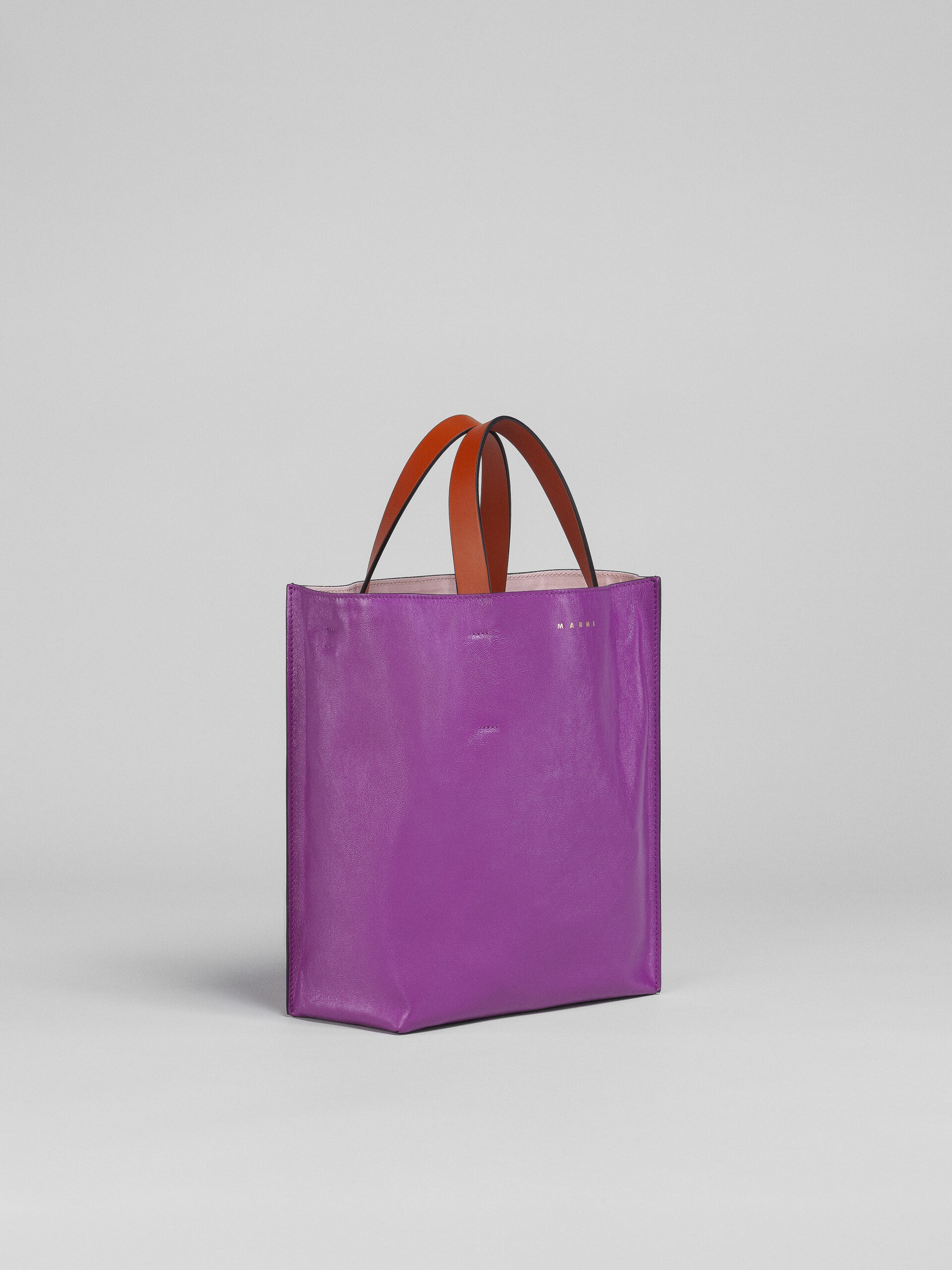 MUSEO SOFT SMALL BAG IN FUCHSIA AND GREEN LEATHER - 6