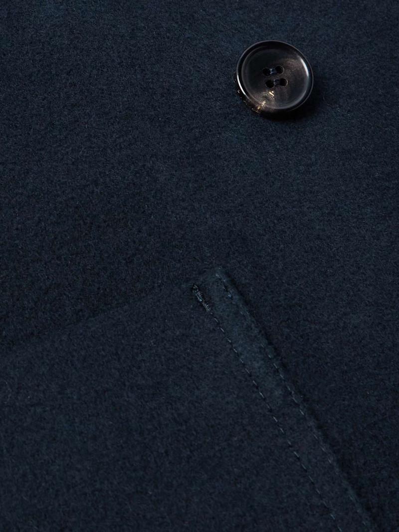 Double-Breasted Cotton and Cashmere-Blend Peacoat 3