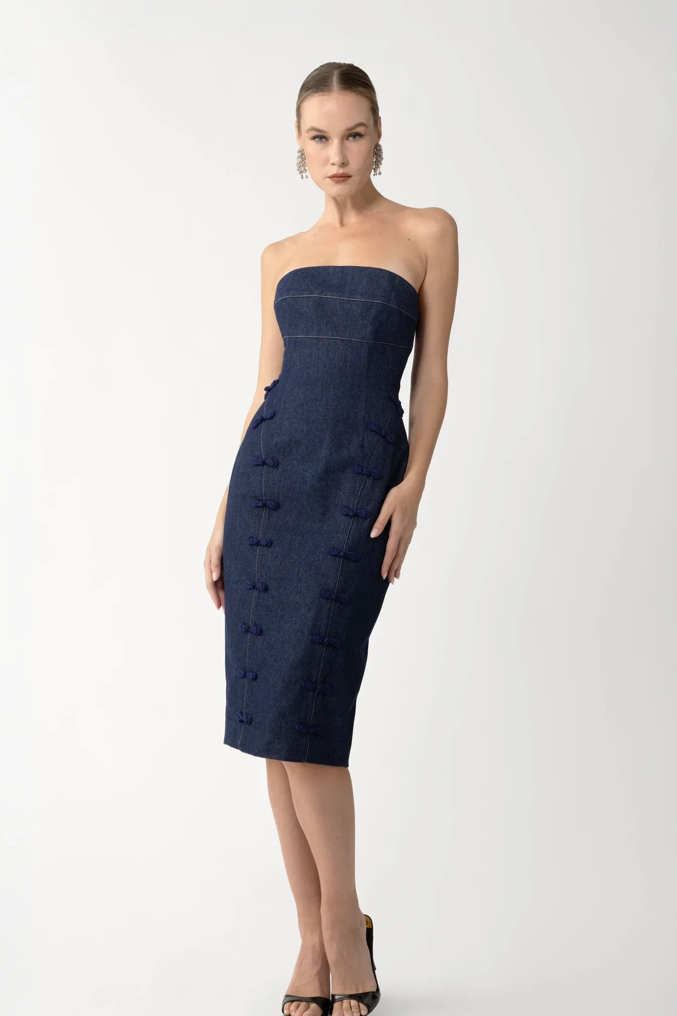 BROOKLYN DENIM MIDI DRESS - 3