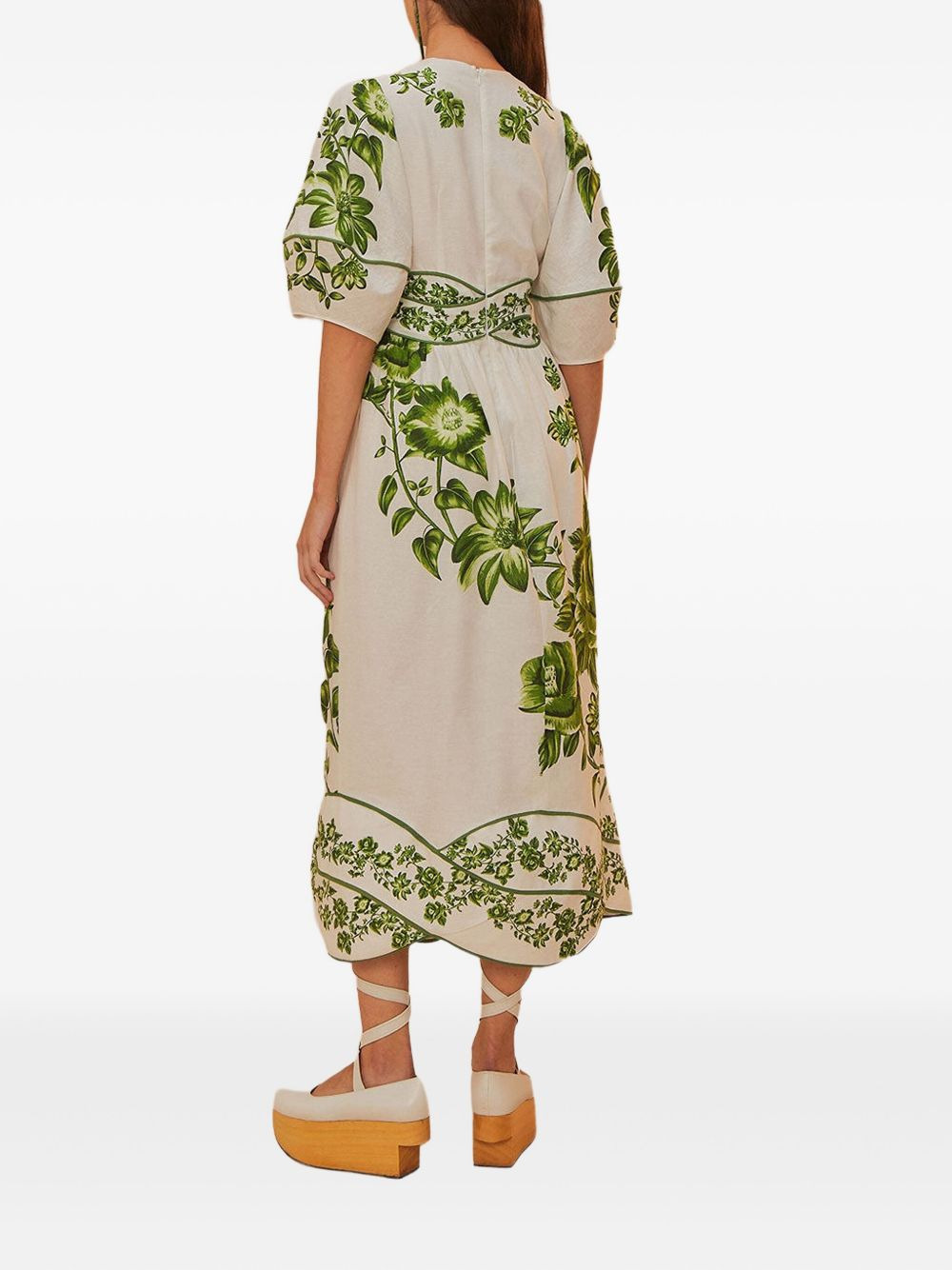 floral-print midi dress - 2