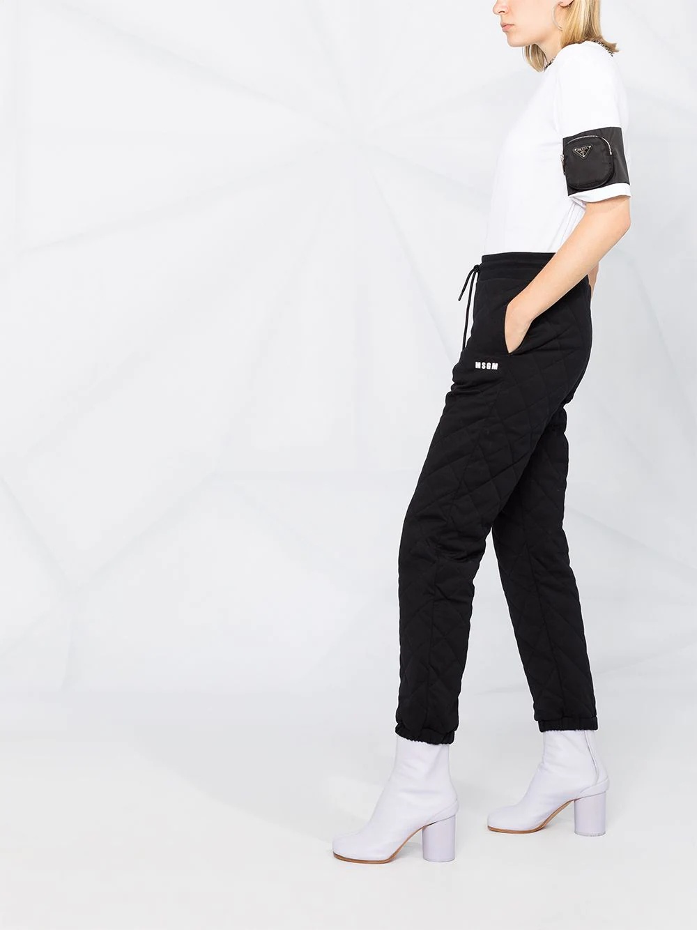 logo print track pants - 4