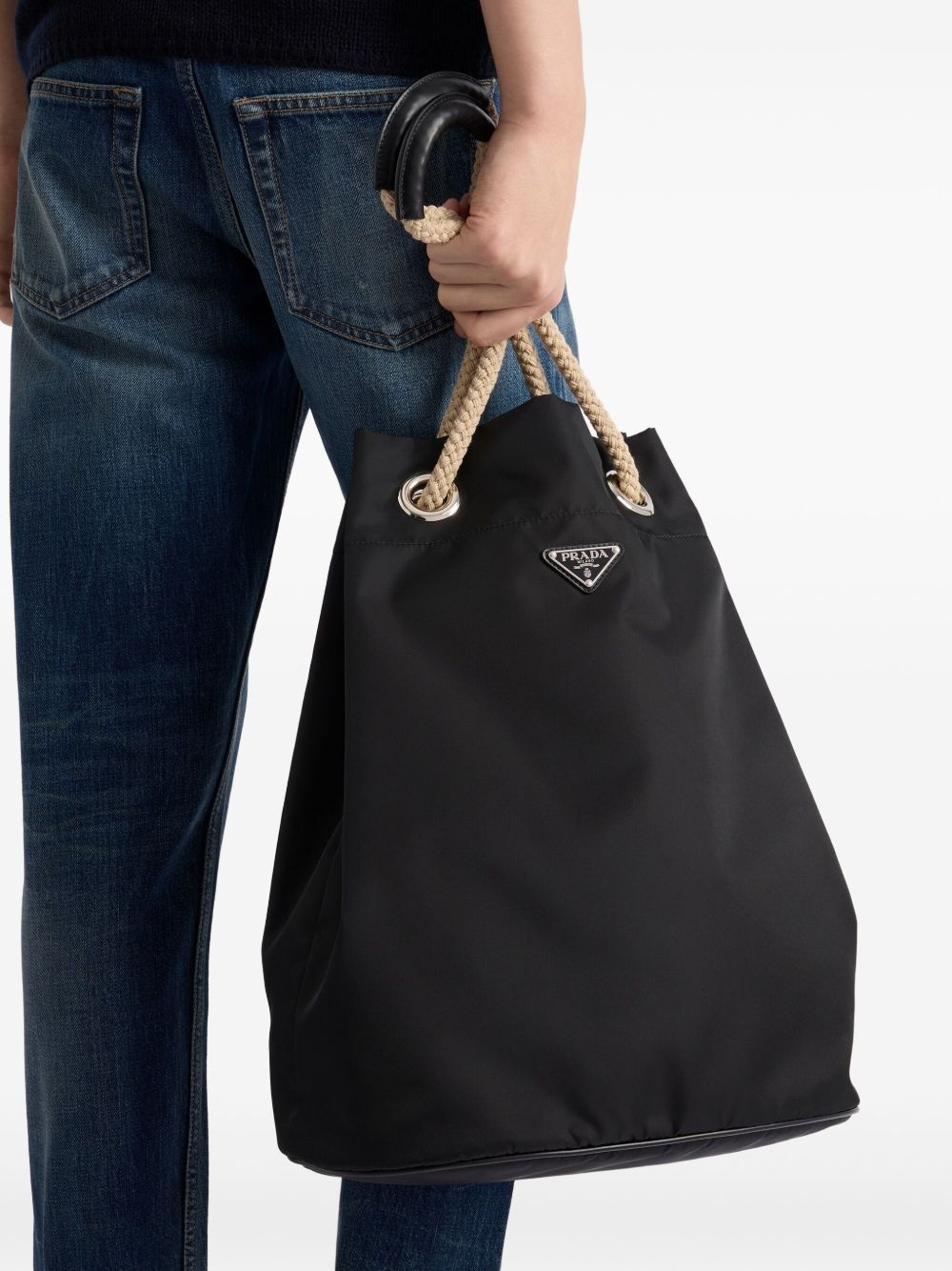 Re-Nylon drawstring tote bag - 3