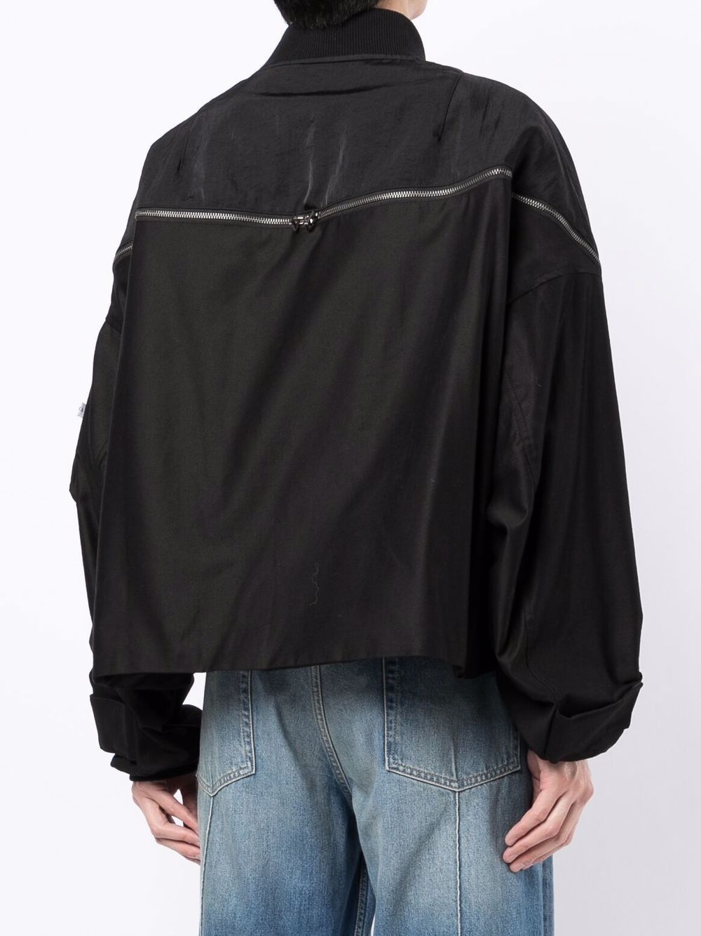 zip-detailing bomber jacket - 4