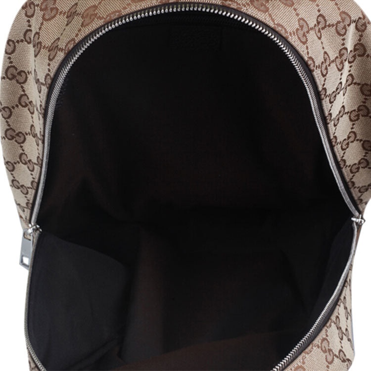 Gucci Logo Leather Logo Canvas schoolbag Backpack Unisex / / Brown Classic 449906-KY9NN-9873 - 5