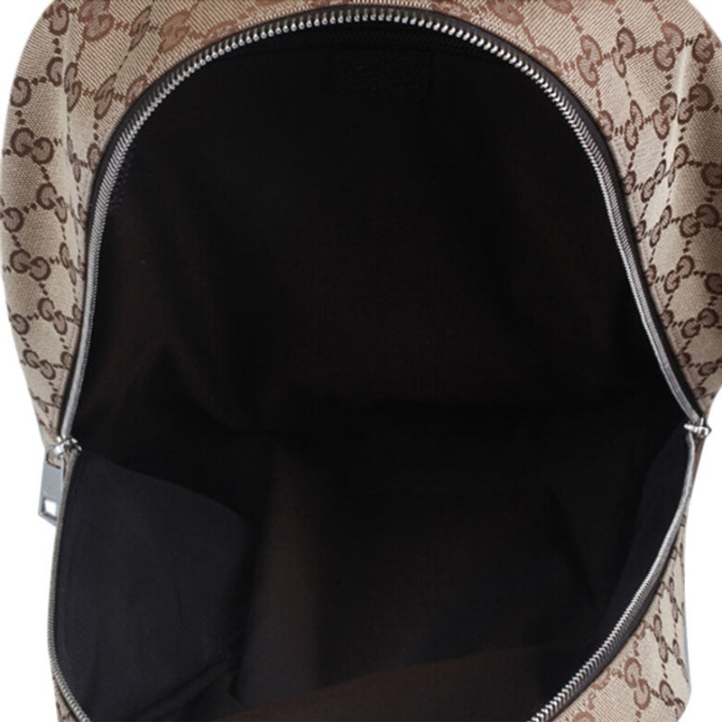 Gucci Logo Leather Logo Canvas schoolbag Backpack Unisex / / Brown Classic 449906-KY9NN-9873 5