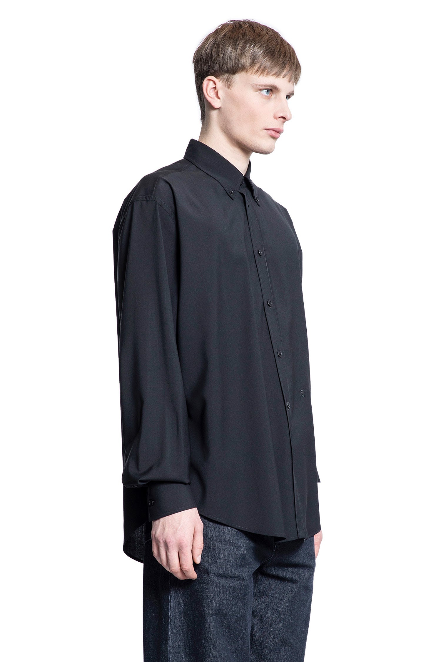 Lightweight-Wool-Button-Down-Shirt - 2