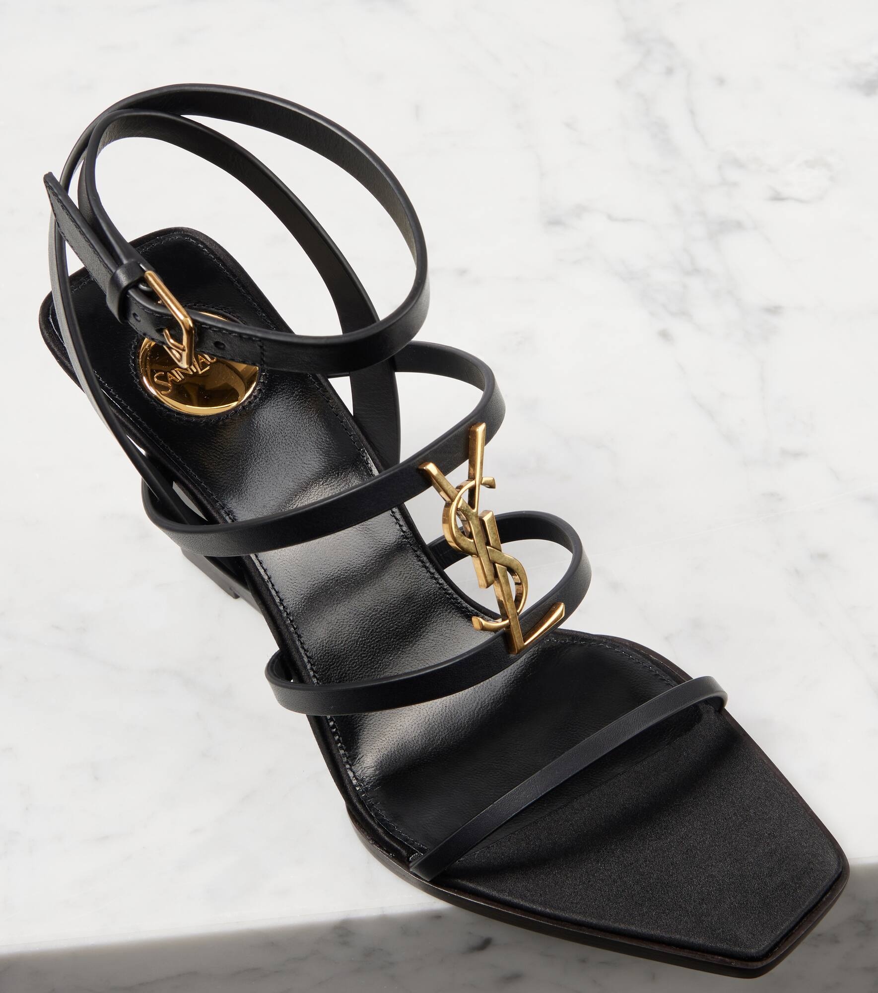 Cassandra 90 leather wedge sandals - 5