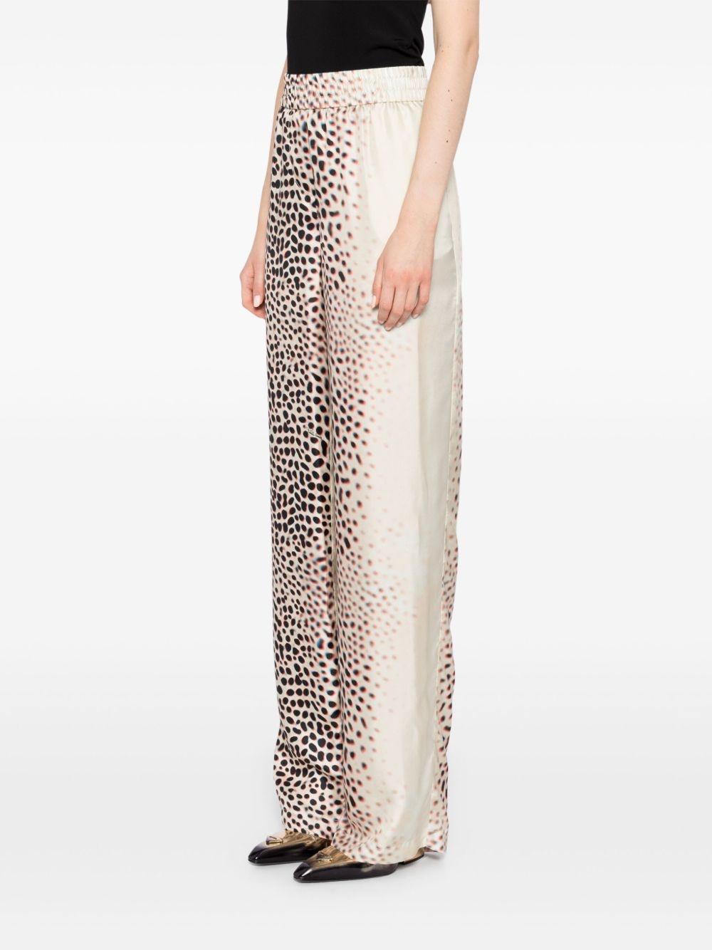 graphic-print straight trousers - 3