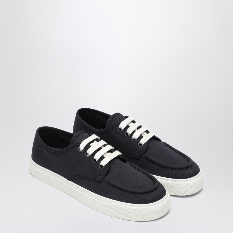 Prada Sneakers Navy Blue In Cotton Canvas Men - 1