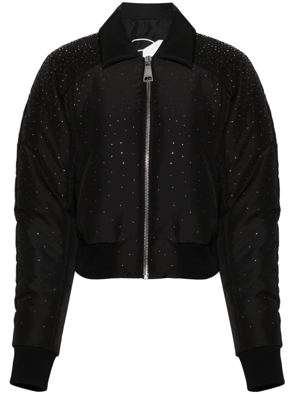 rhinestone-embellished bomber jacket - 1