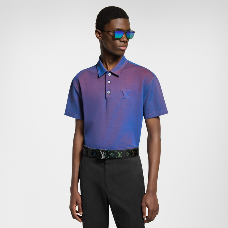 Louis Vuitton Iridescent Short-Sleeved Piqué Polo Shirt outlook