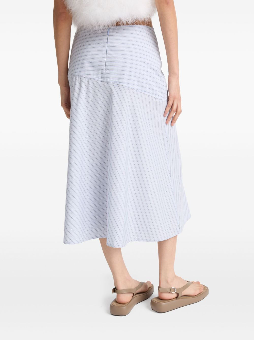 cotton A-line skirt - 4