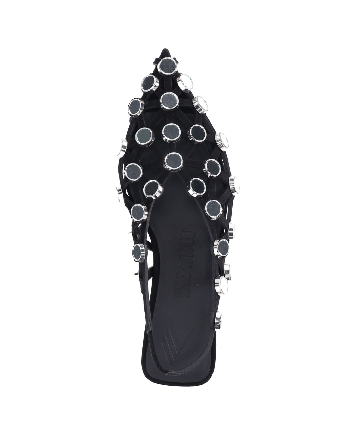 Slingback Ballet Flats With 'grid' Studs - 5