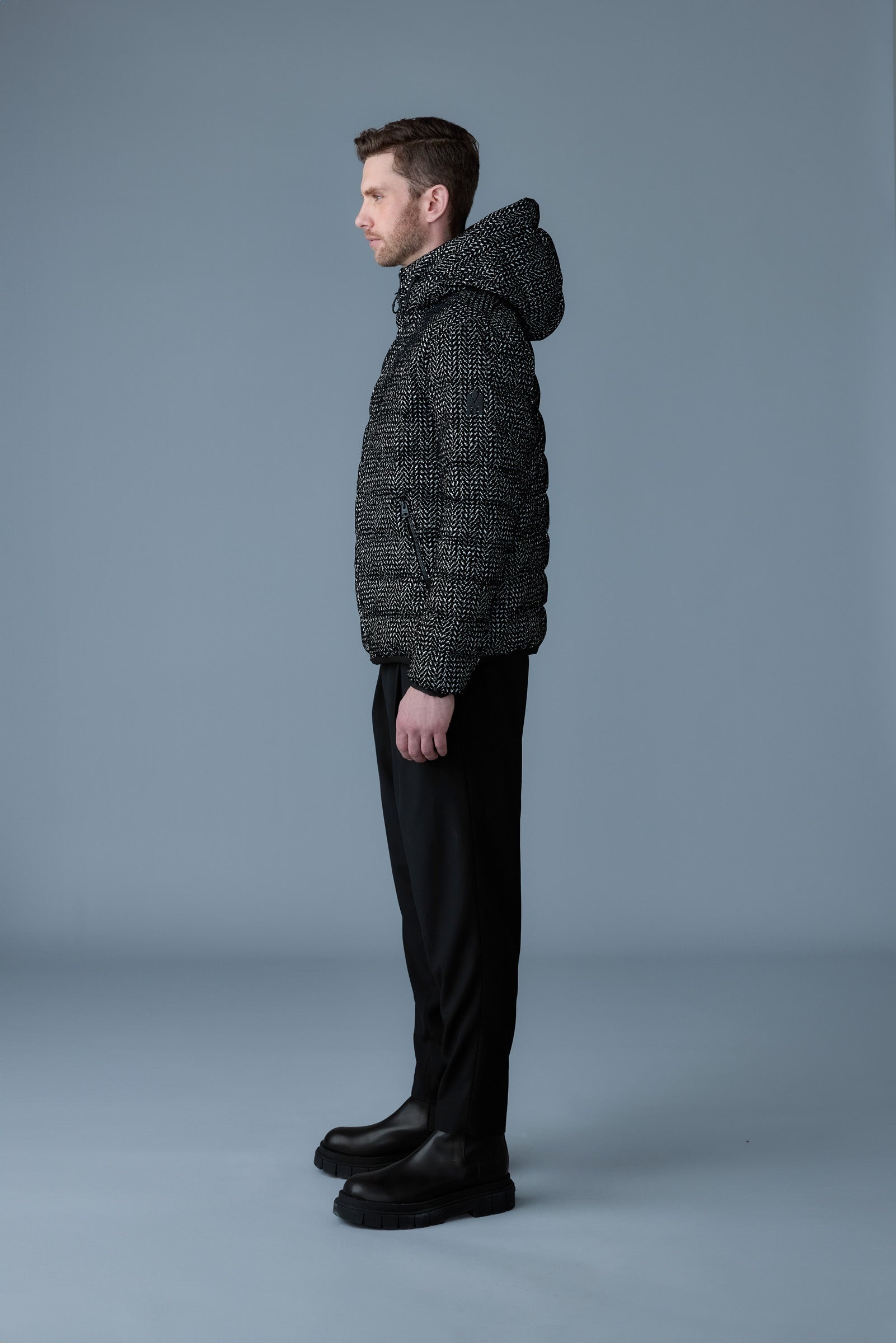 JACK-FLP Flocked light down jacket with hood - 3