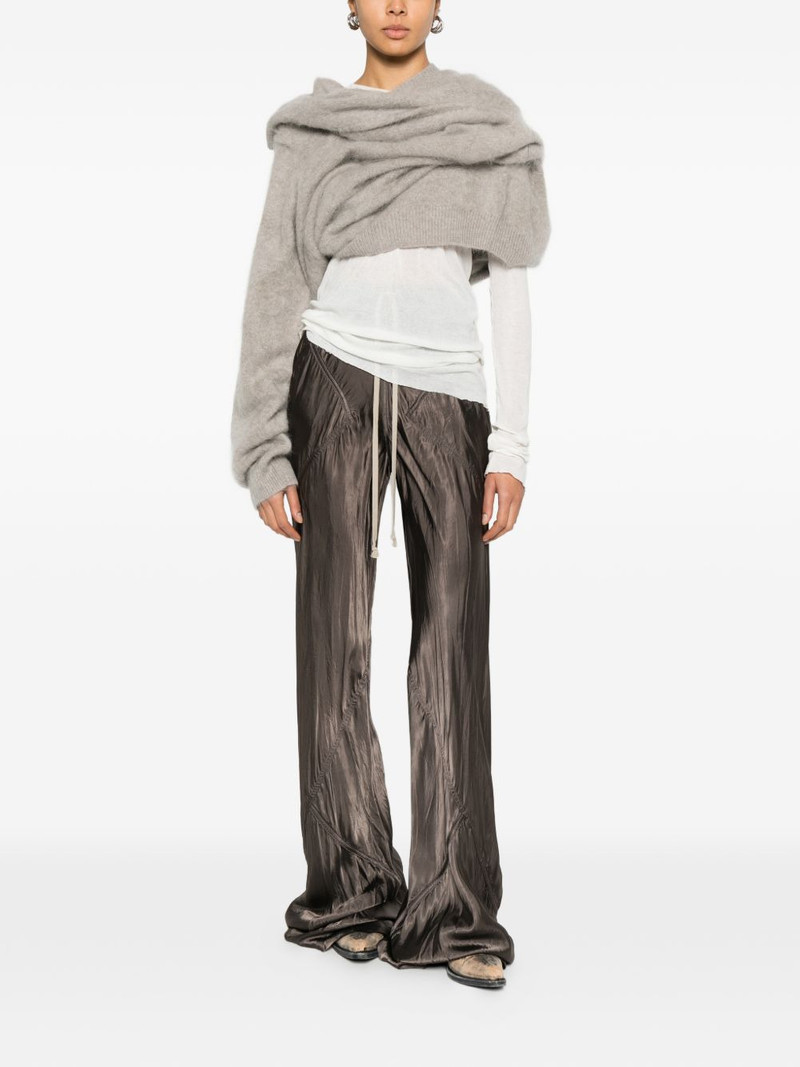Rick Owens drawstring panelled trousers outlook
