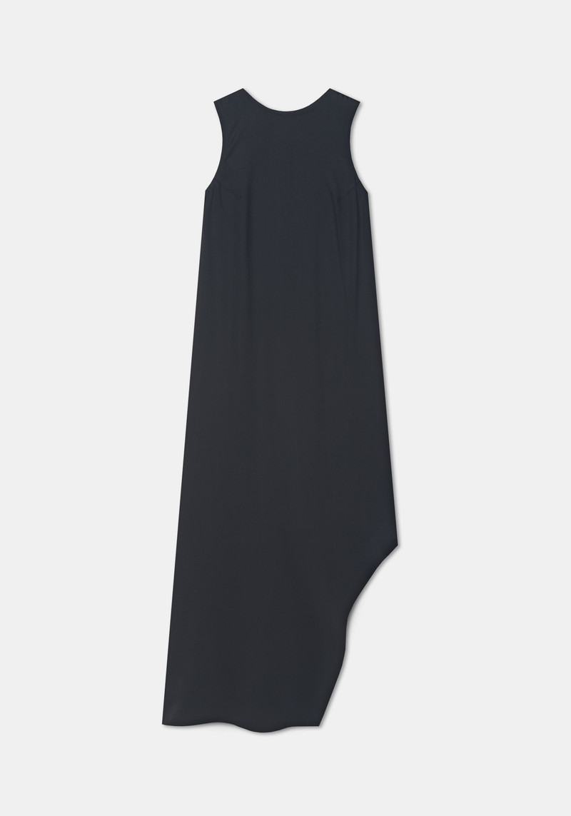 GLAZE Asymmetric satin maxi dress 1