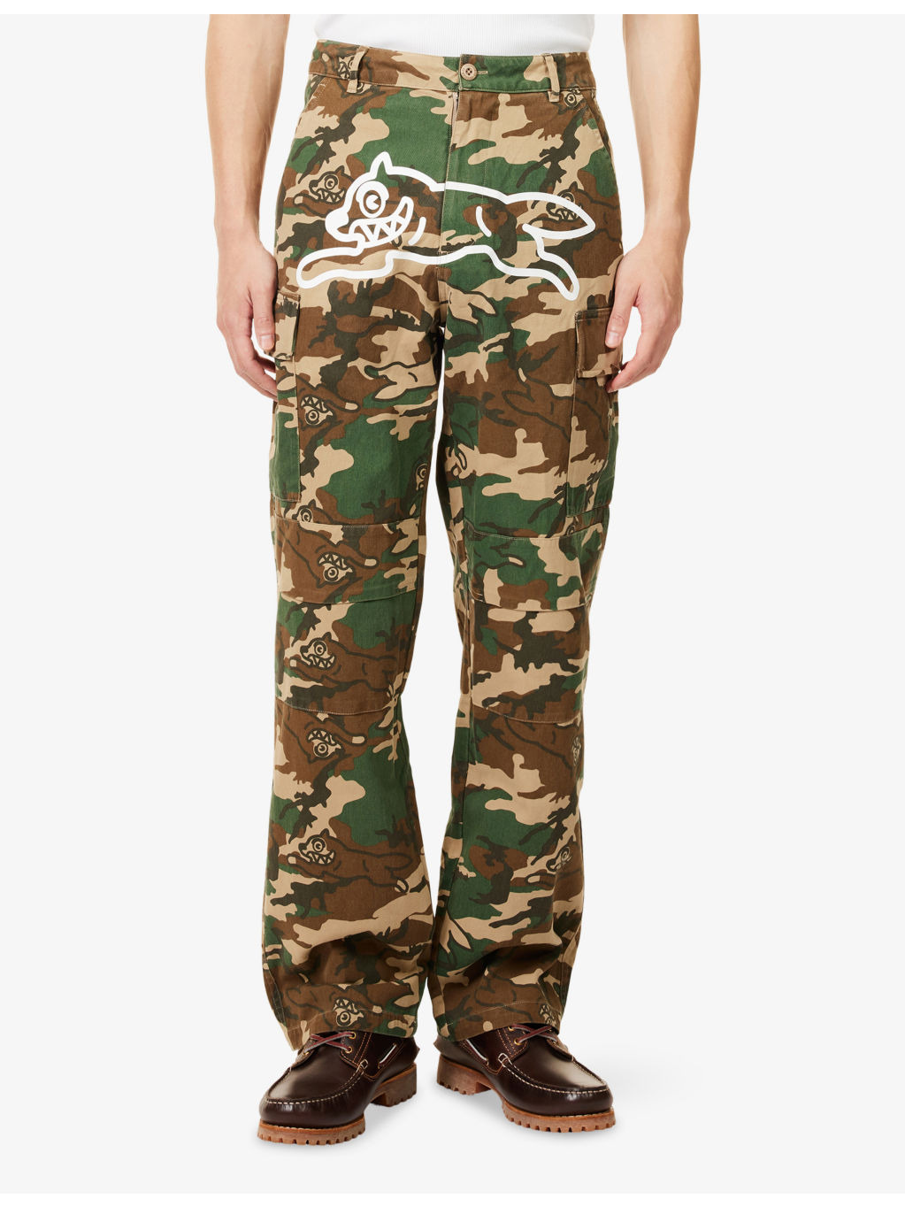 Running Dog Camo Denim Cargo Trousers - 3