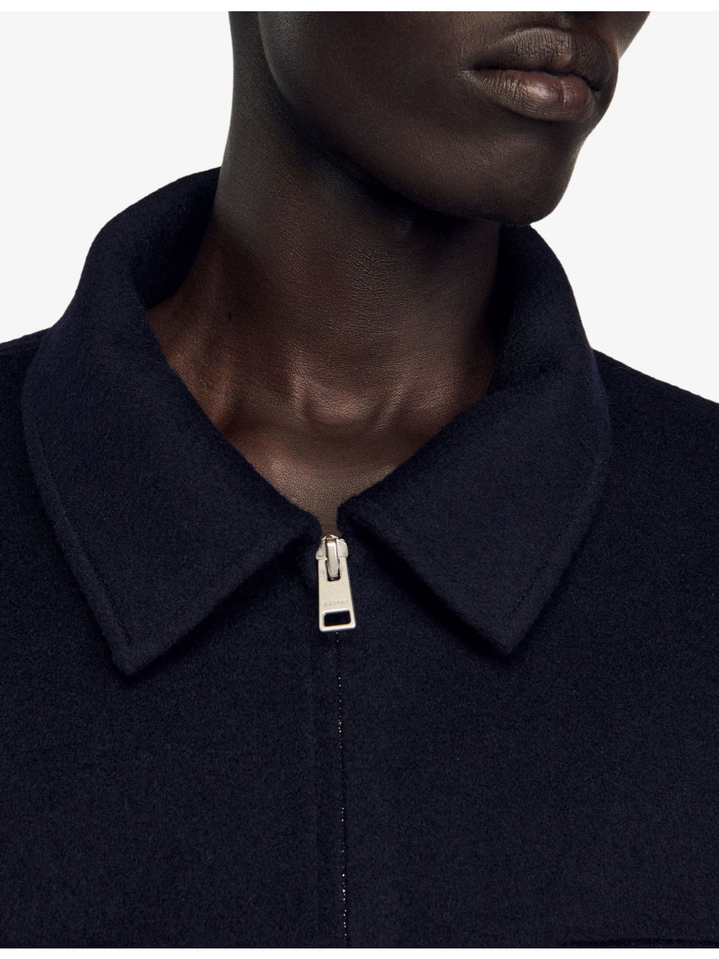 Chest-pocket zip-fastened wool-blend jacket - 5