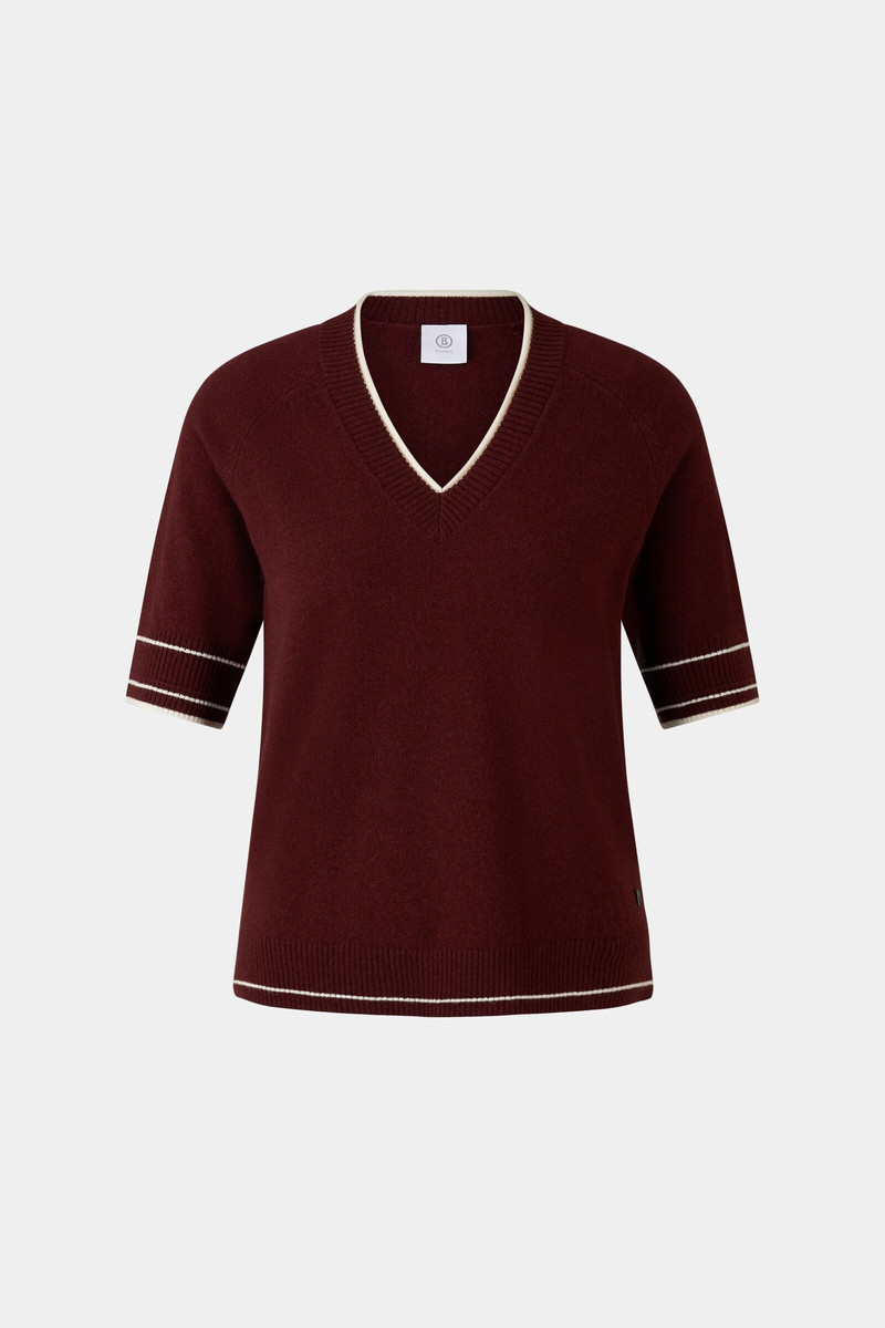 Chiri knitted shirt in Wine red 1