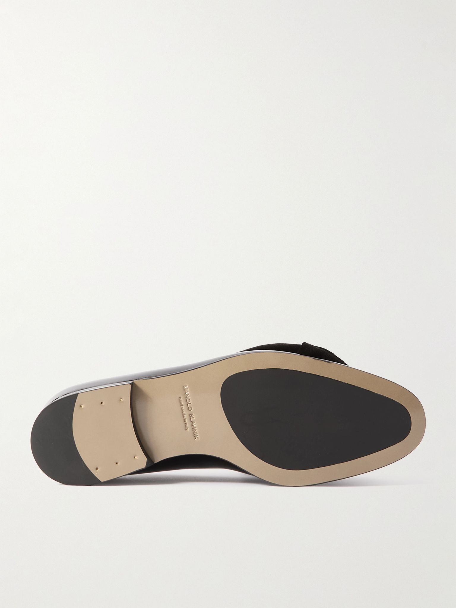 Janser Velvet-Trimmed Patent-Leather Loafers Black - 3