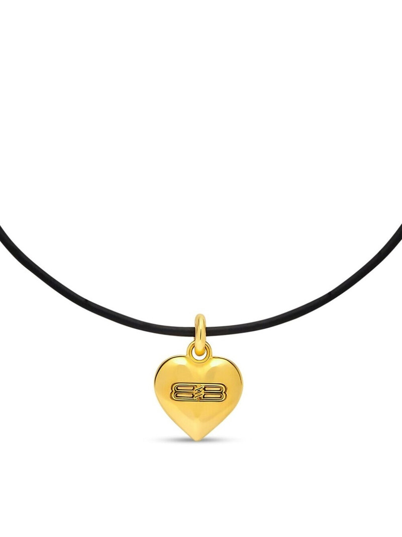 BALENCIAGA BB Icon heart pendant necklace outlook