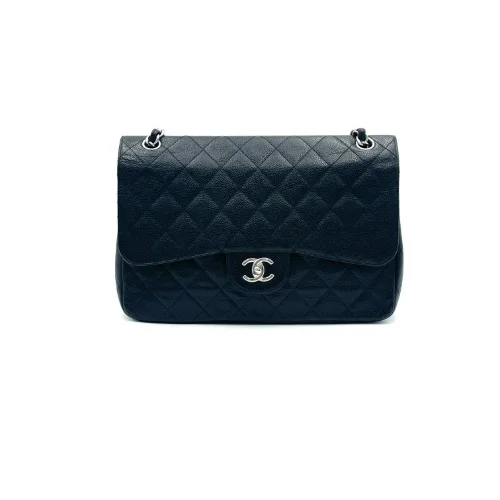 Chanel No. 15 Black Caviar Classic Chain Bag Large - 1