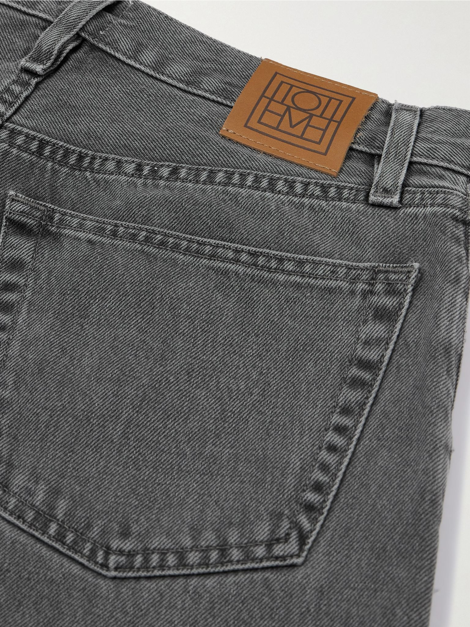 High-rise straight-leg organic jeans Gray - 6