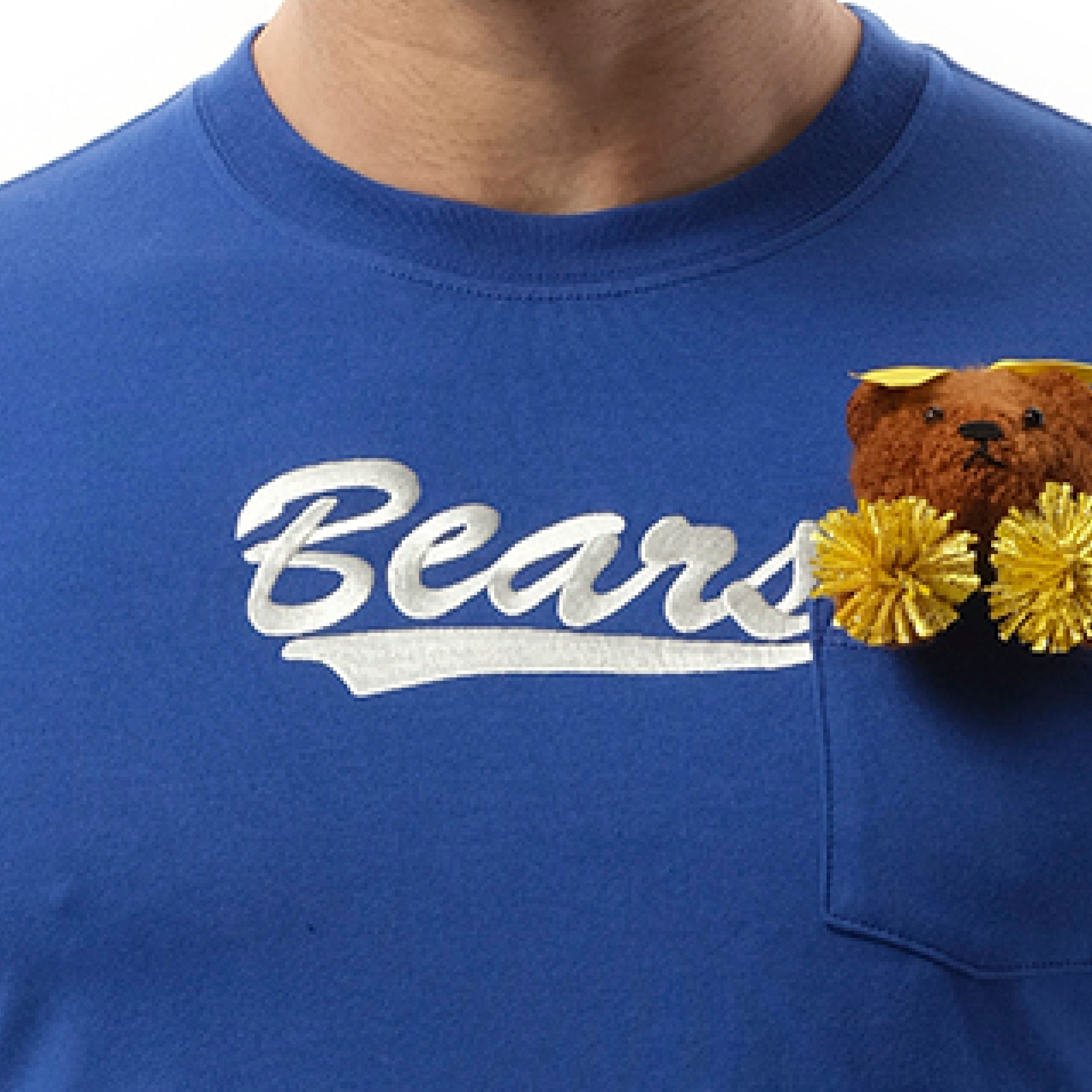 Cheerleading Bear T-Shirt in Blue - 3