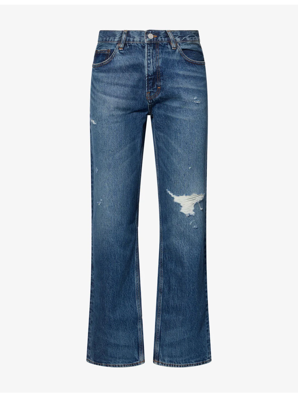 Relaxed Straight-Leg Denim Jeans - 1