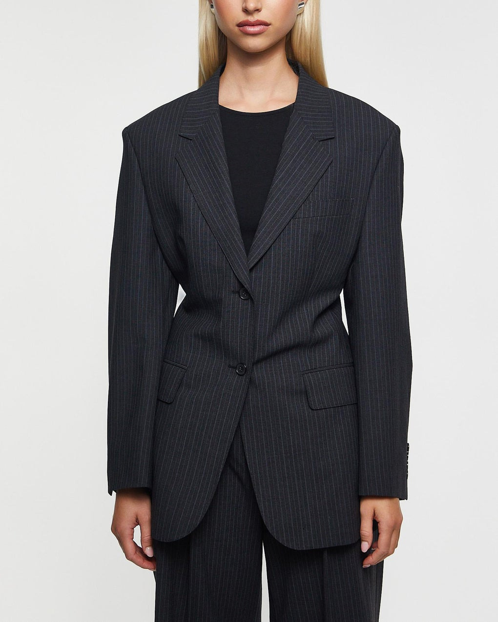 Blazer Hourglass Pinstripe  Anthracite - 5