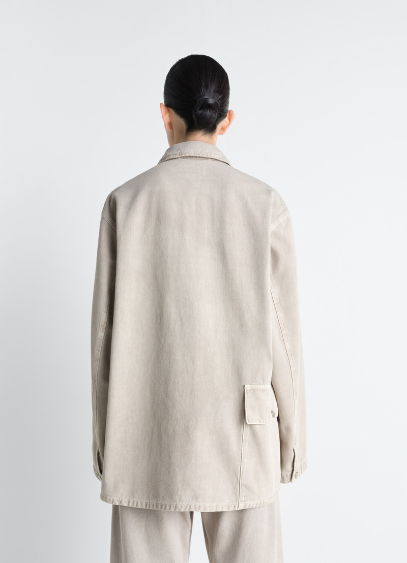 UTILITY OVERSHIRT IN SNOW BROKEN TWILL 8