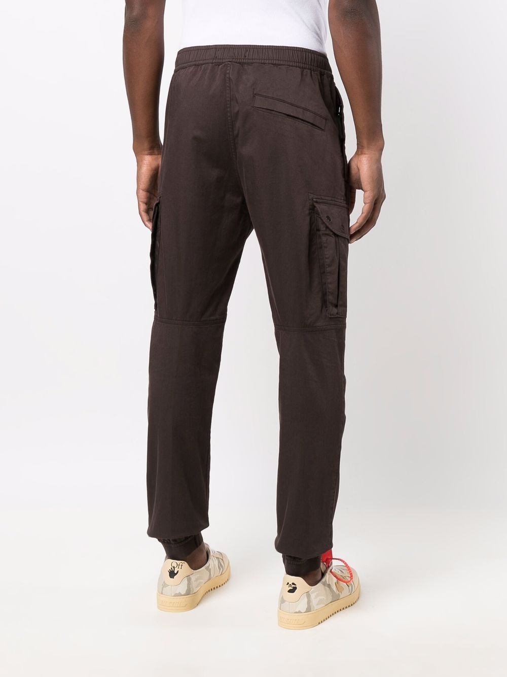 logo-patch cargo trousers - 4