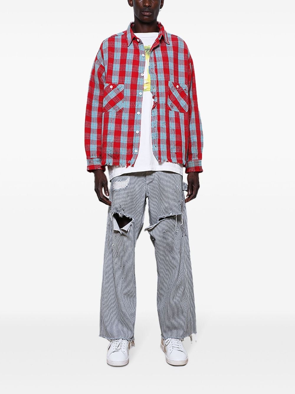checked cotton shirt - 2