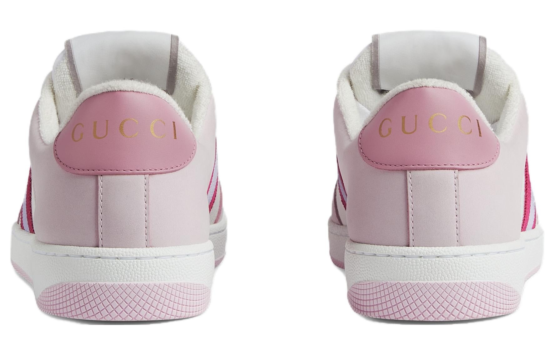 (WMNS) Gucci Screener Low-Top Sneakers 'White Pink' 677423-HVKI0-9090 - 4