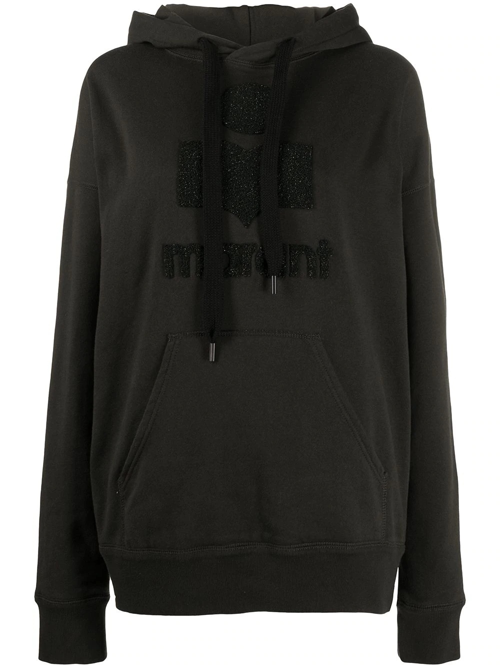 Mansel raised logo rib-trimmed hoodie - 1