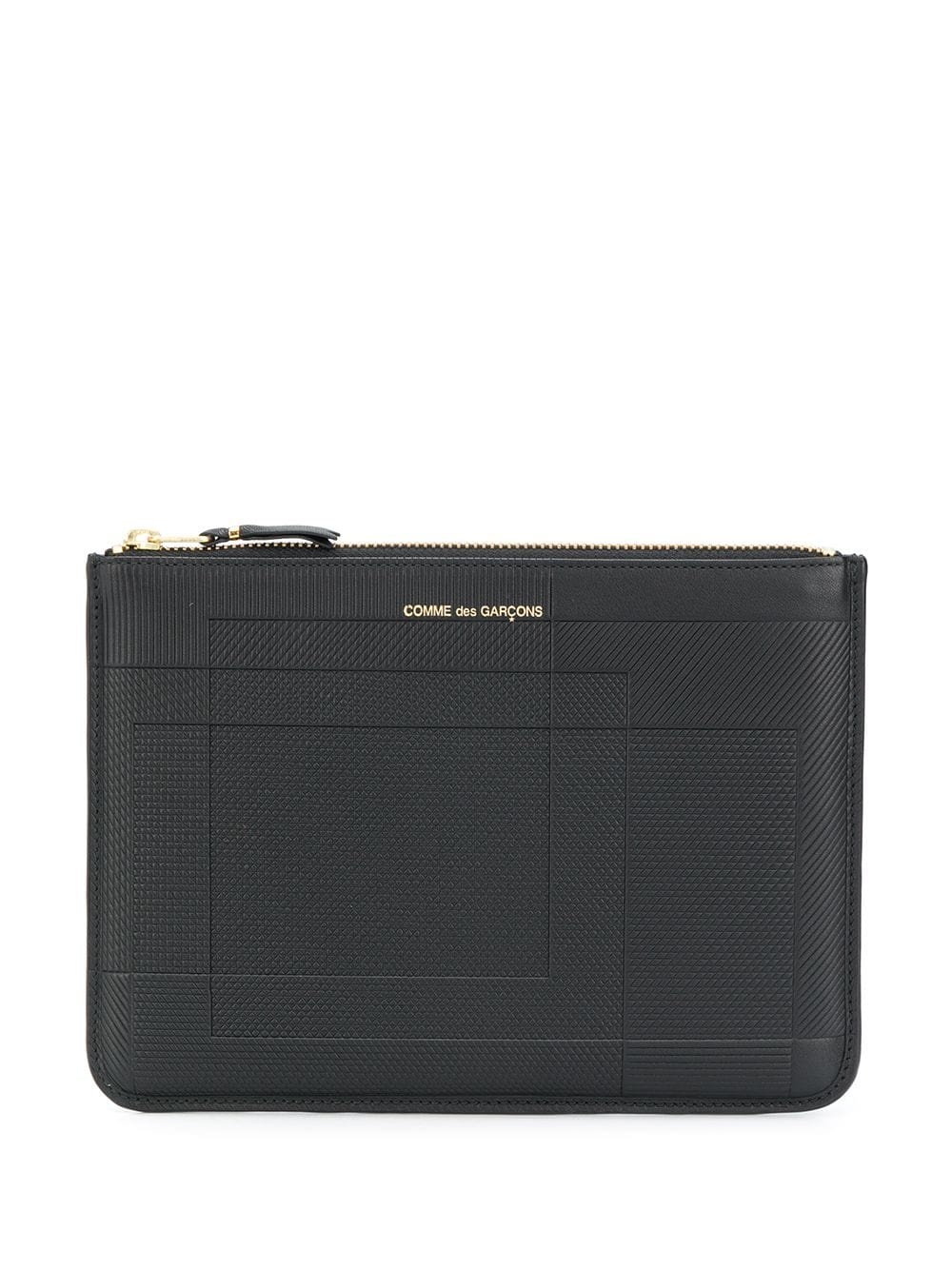 logo zipped clutch bag - 1