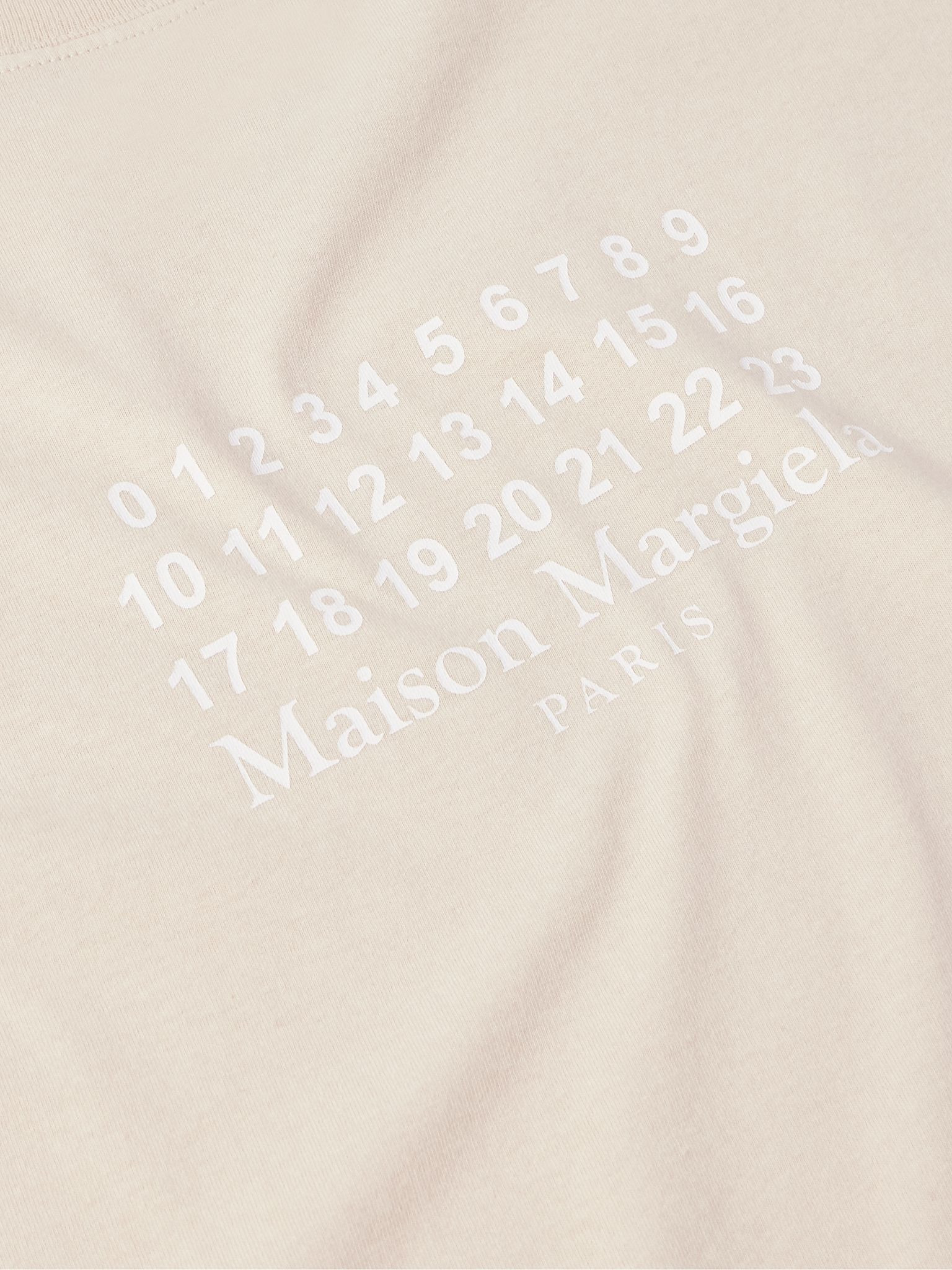 Logo-Print Cotton-Jersey T-Shirt Ecru - 4