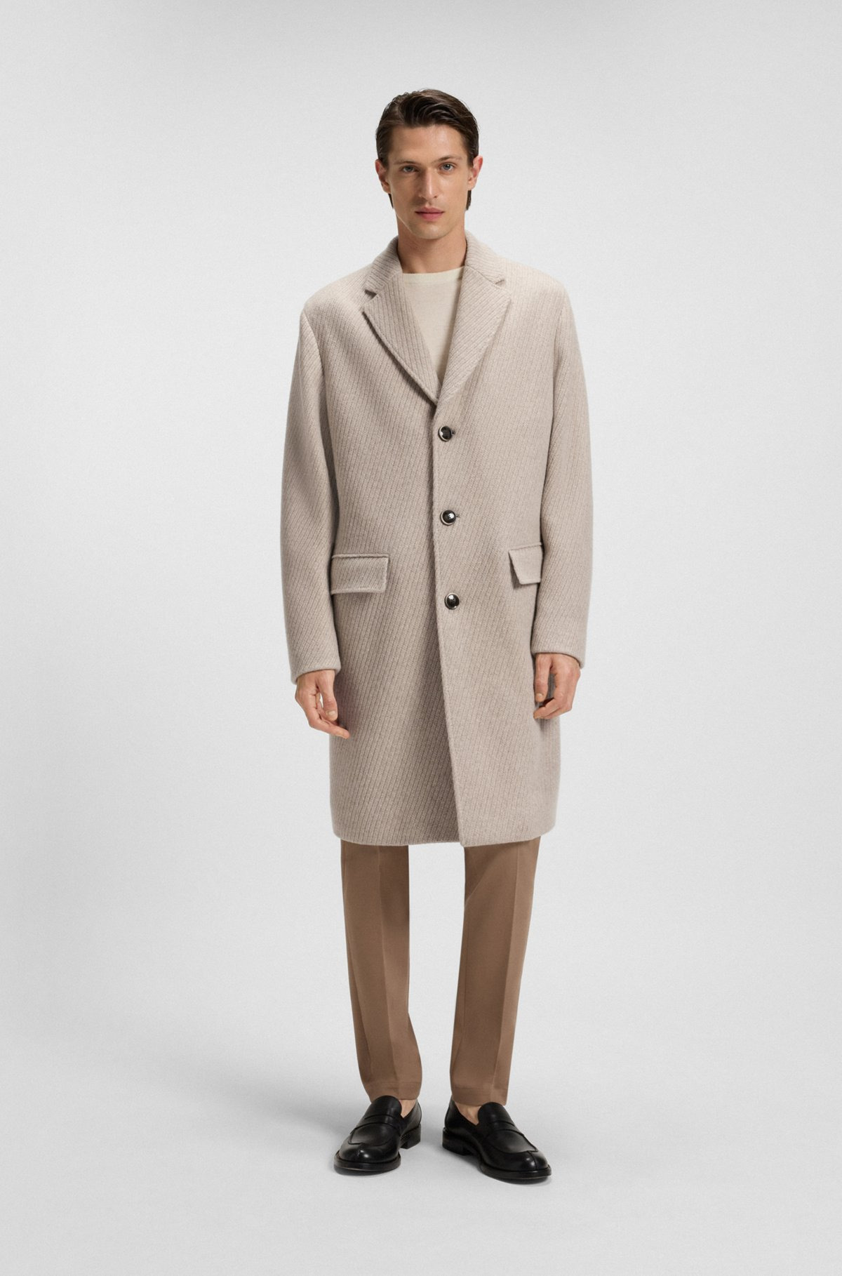 FORMAL COAT IN CASHMERE AND VIRGIN WOOL - 2