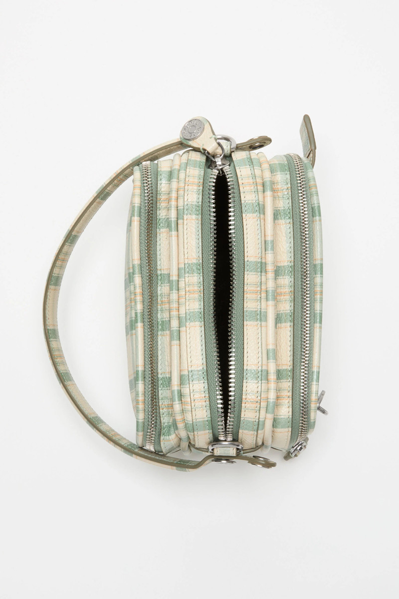 Camero Kit check crossbody bag - Green/orange 6