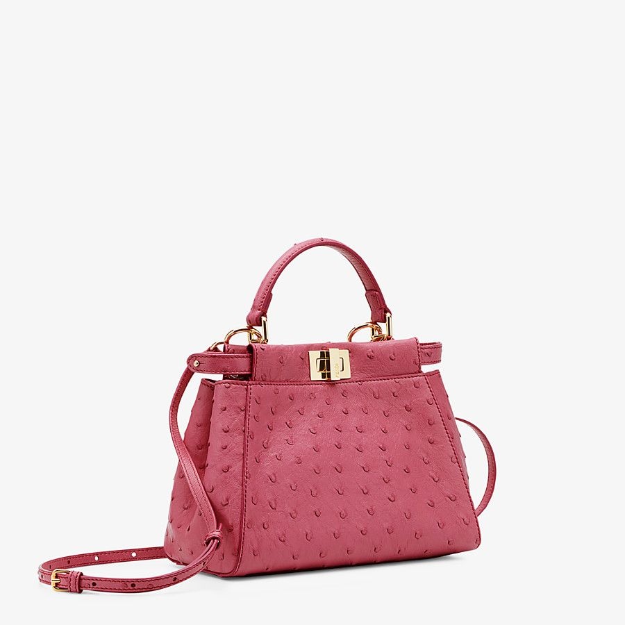 Red ostrich leather bag - 2