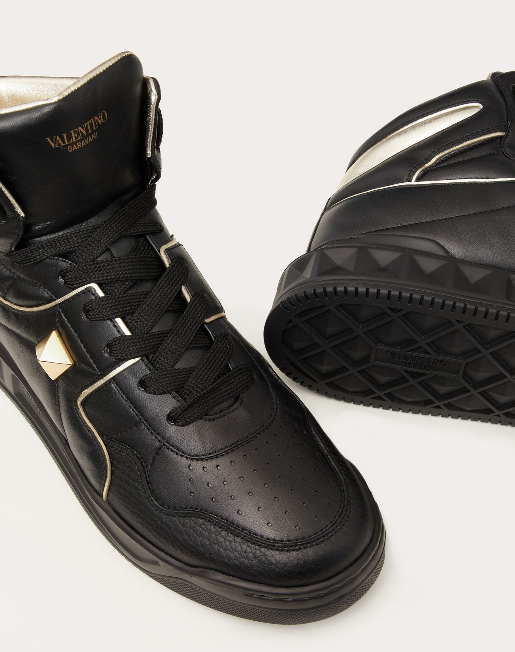 ONE STUD Mid-Top Sneaker in Nappa Leather - 5