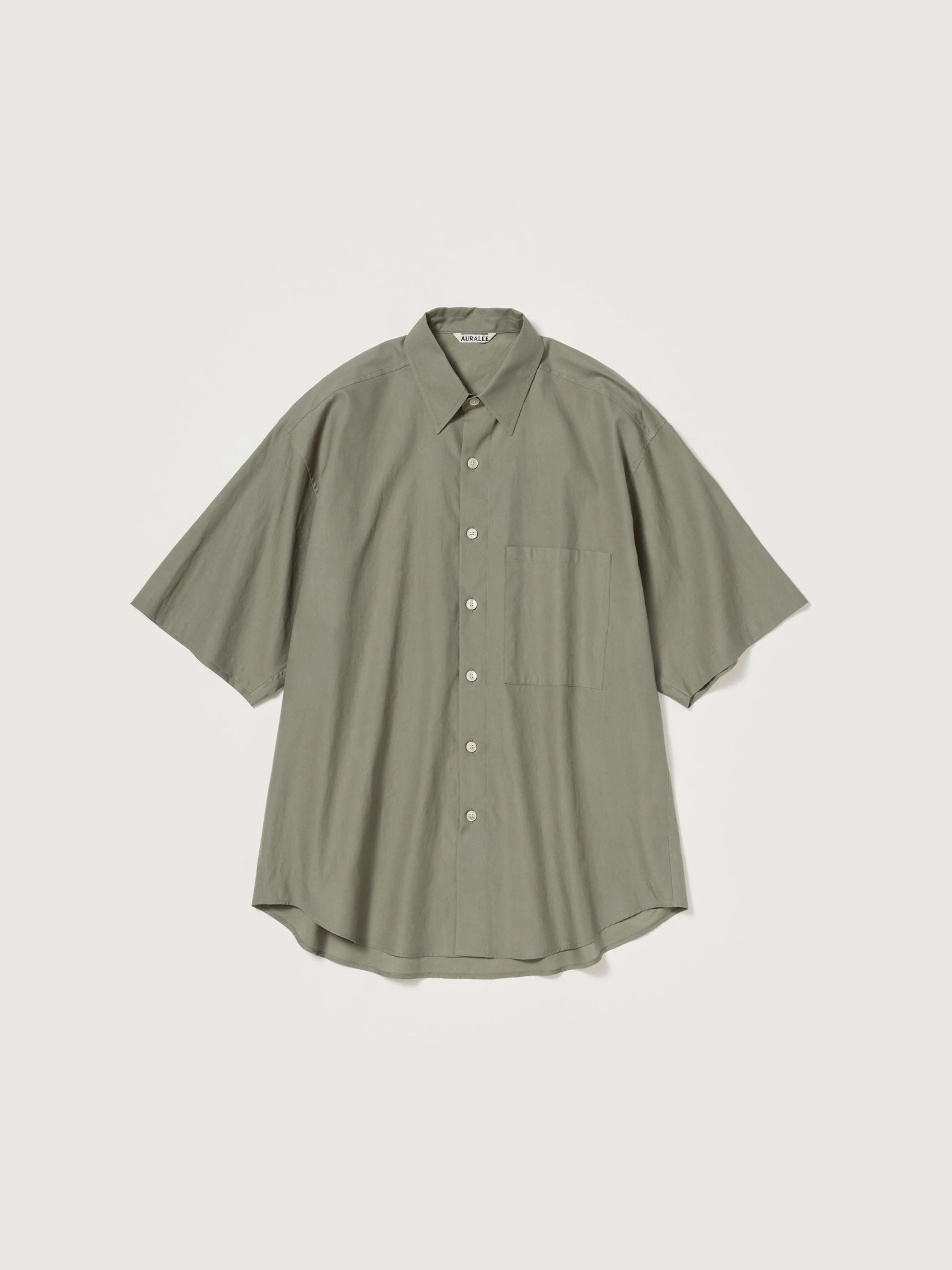 WASHED FINX TWILL BIG HALF SLEEVED SHIRT - 1