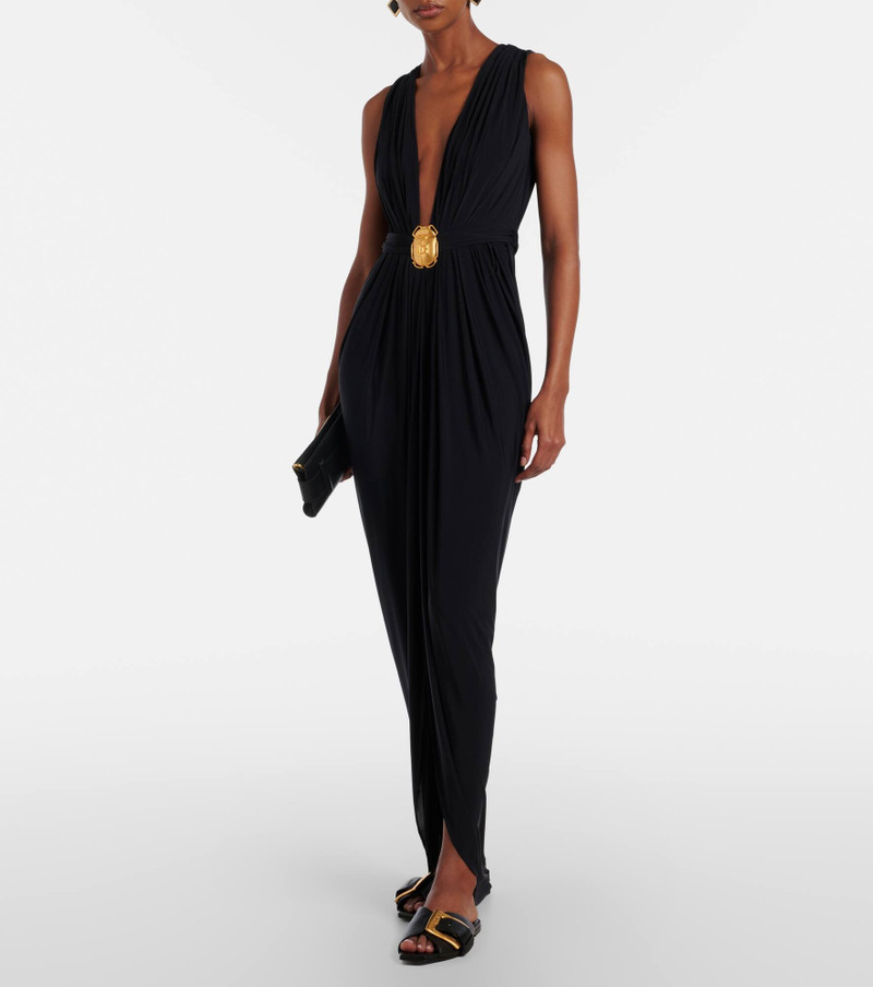 Balmain Embellished jersey maxi dress outlook