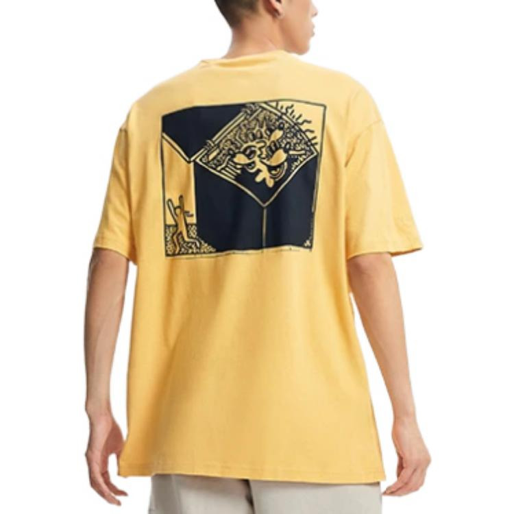 Li-Ning x Disney Mickey x Keith Haring Tee 'Yellow Black' AHSR503-4 - 3