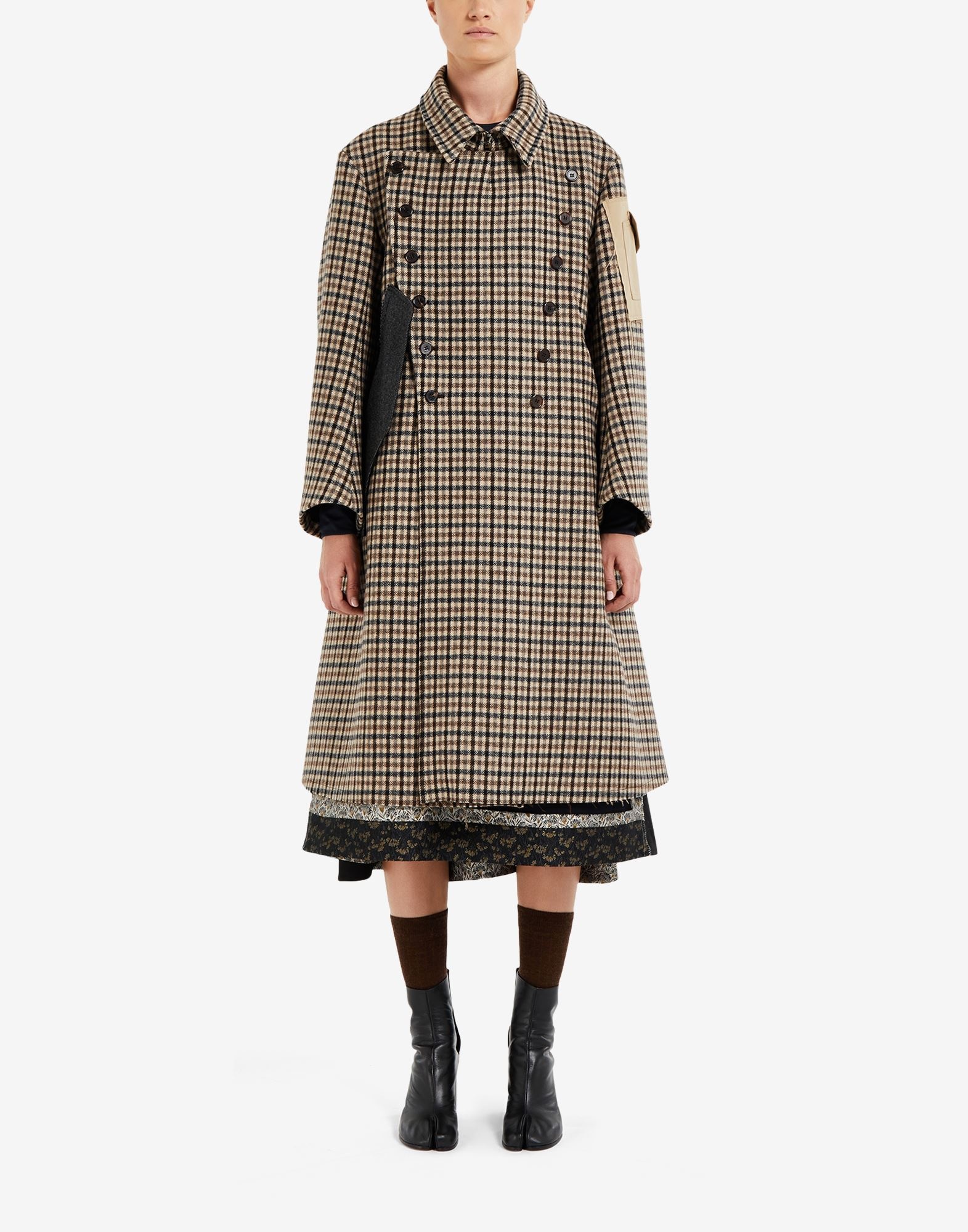 'Memory of' check trench coat - 2