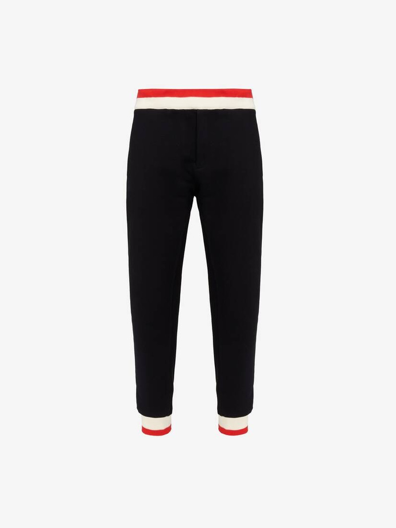 Men's Striped Joggers 에 검정 - 1