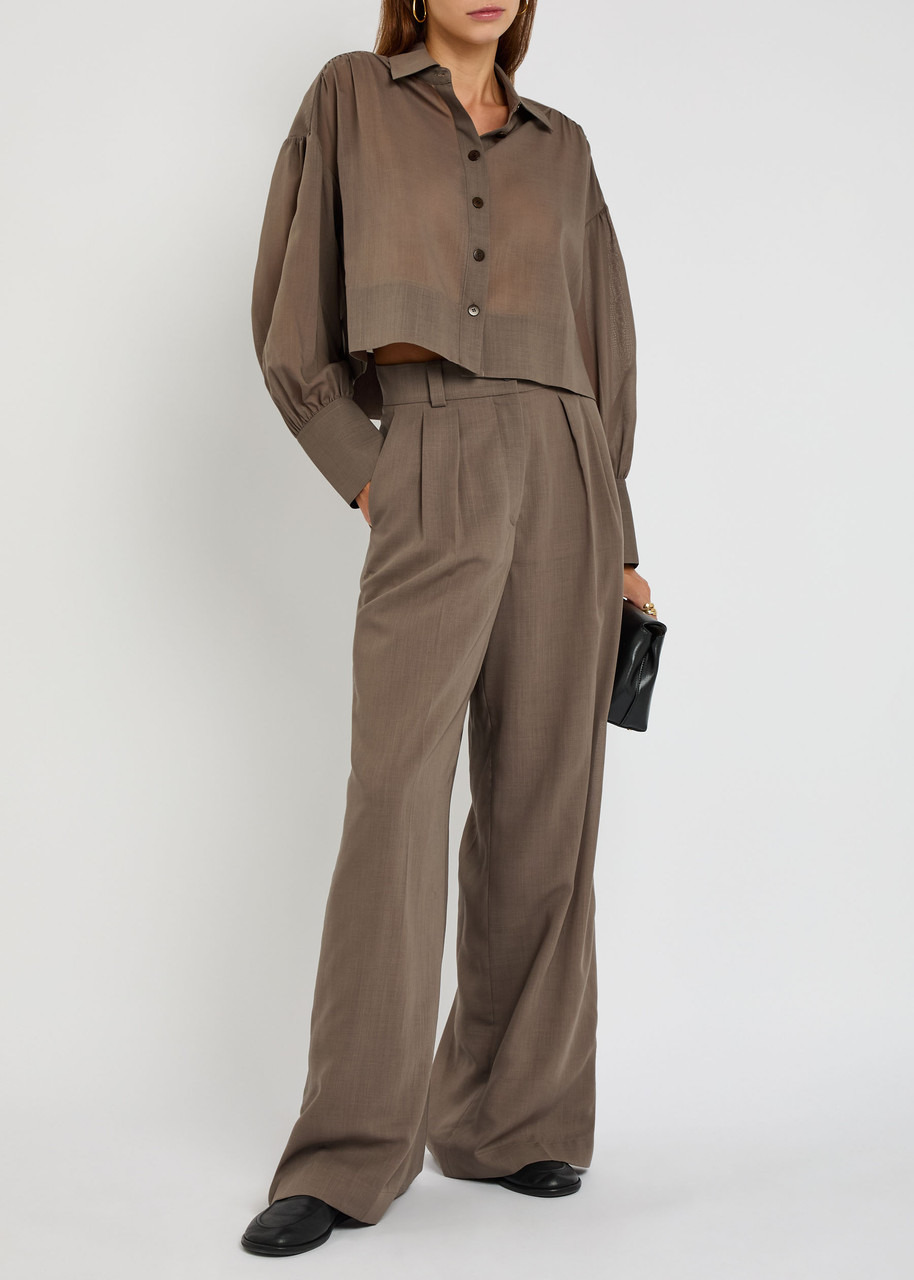 Joseph Forest Wide-leg Wool-blend Trousers - 4